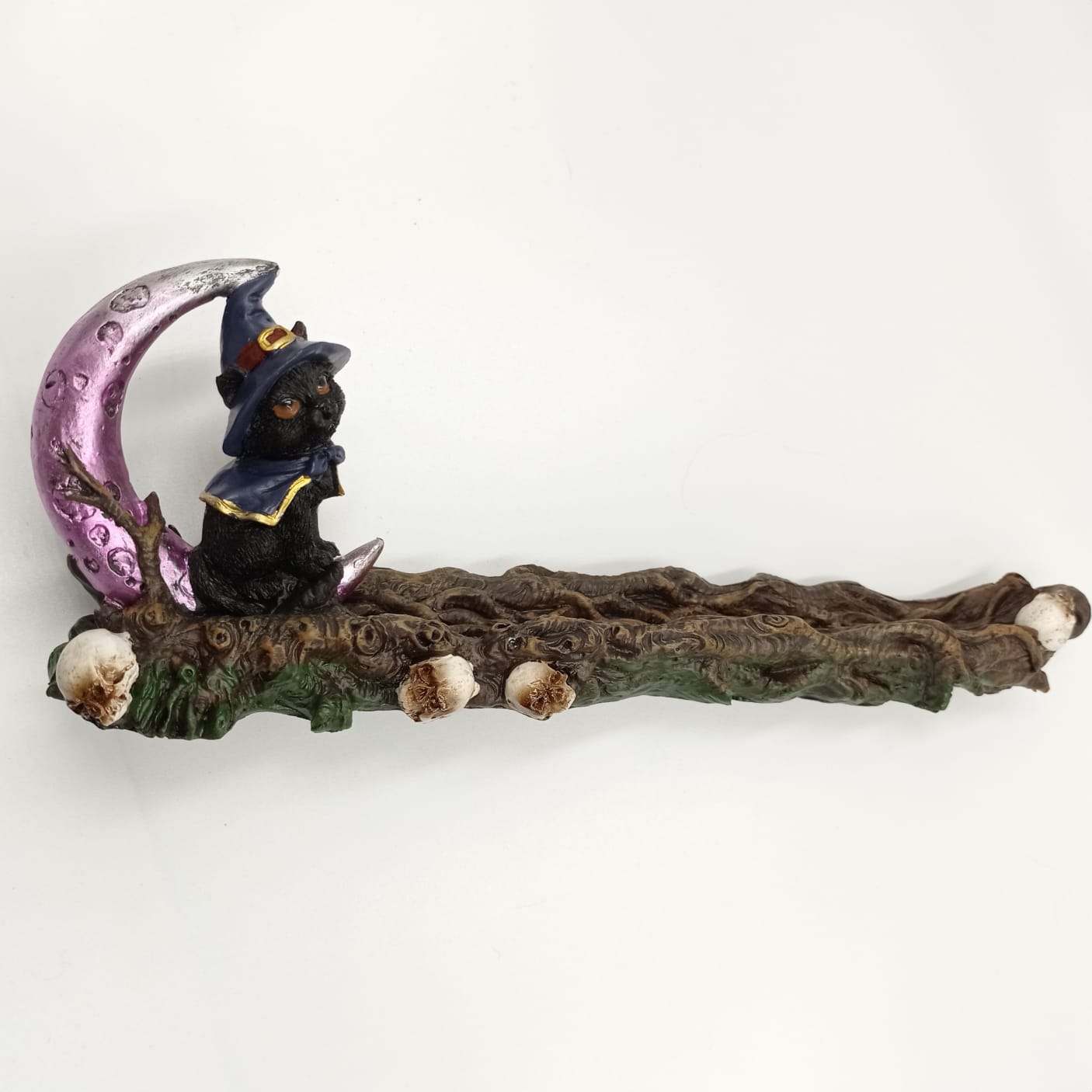 Quemador de incienso con figura de gato Wicca